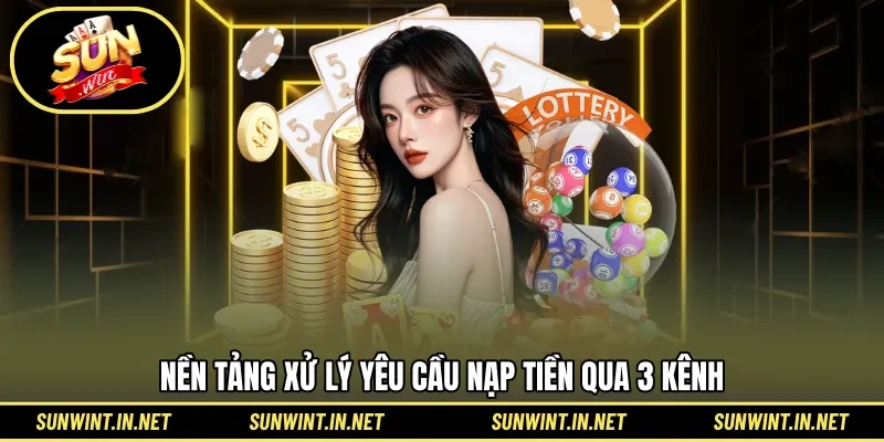 Nền tảng xử lý yêu cầu nạp tiền qua 3 kênh